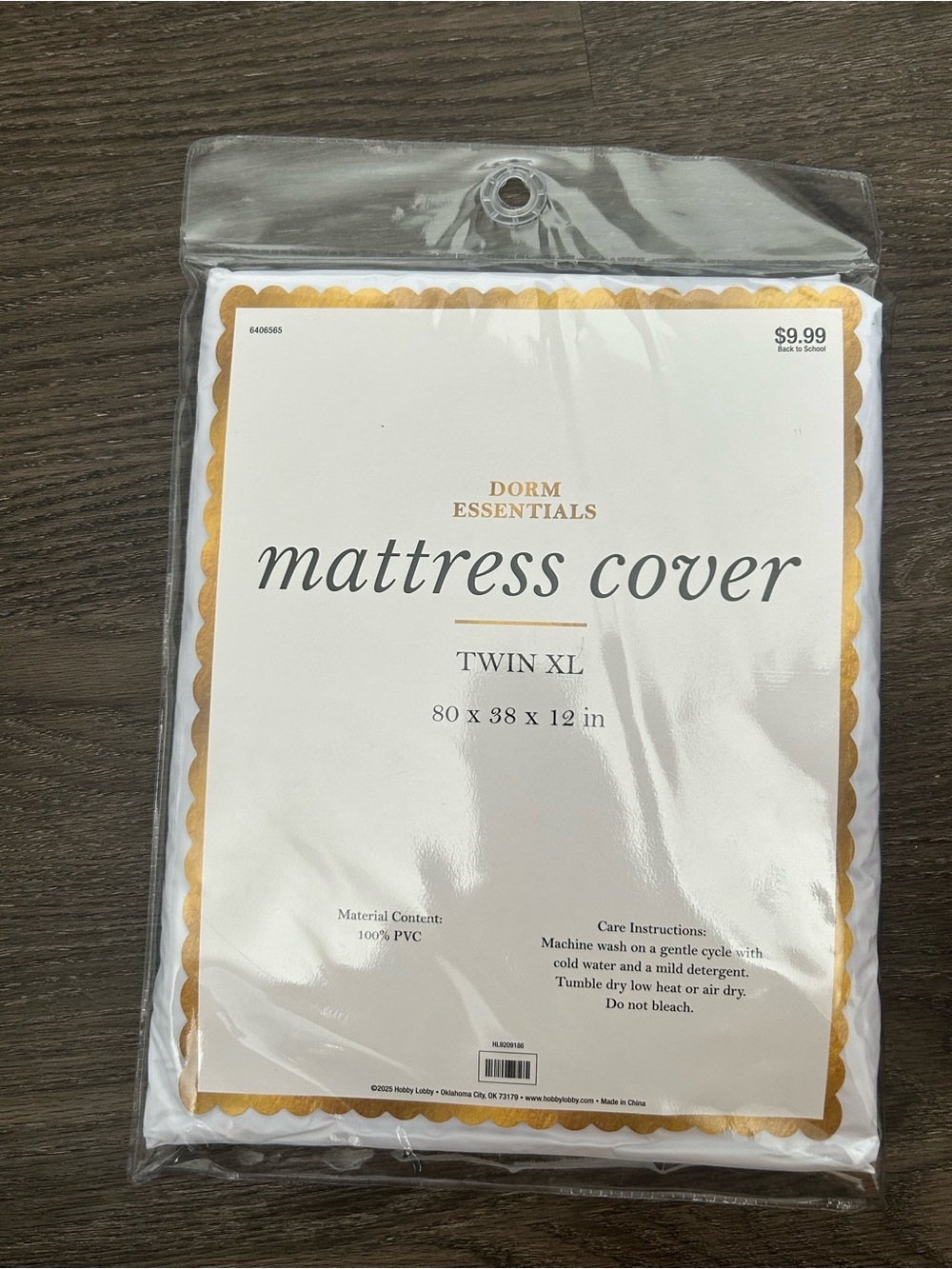 Essentials White Twin XL Mattress Cover - PVC Water-Resistant